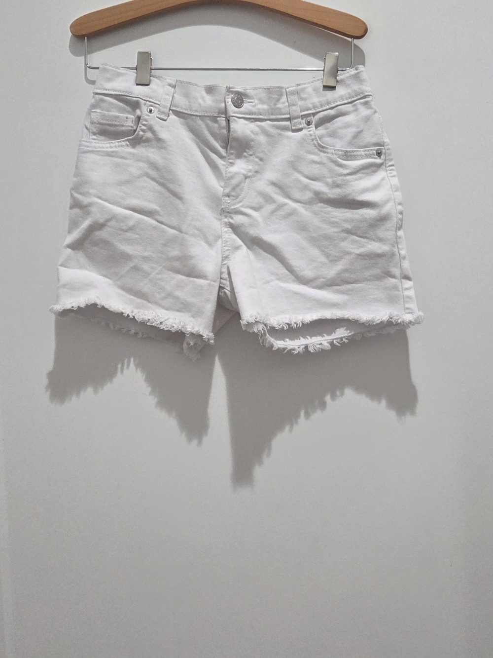 Cat & Jack White Frayed Hem Girls' Denim Shorts